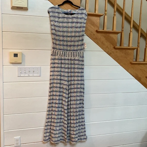 Free People Striped Morning Tides Jumpsuit size Large - Picture 4 of 11